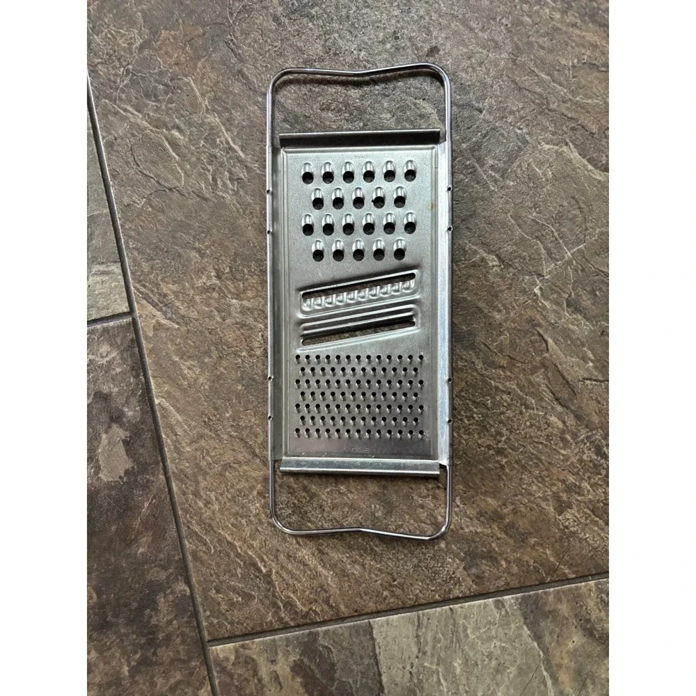 Vintage EKCO Stainless Steel Flat Cheese Grater Slicer Handheld Kitchen Tool